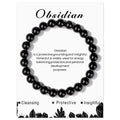 Women's Crystal Agate Light Luxury Minority Exquisite Lucky High Sense Girlfriend Bracelet - Black Agate Card MegaBDM