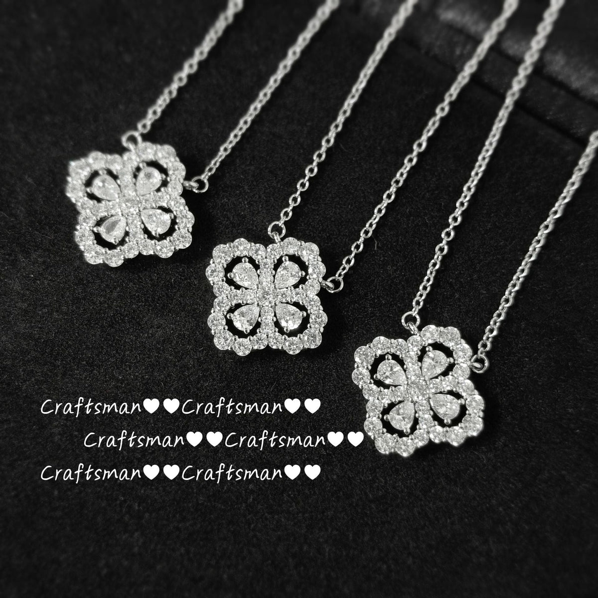 Women's Carbon Full Diamond Design High-grade Clavicle Necklace MegaBDM