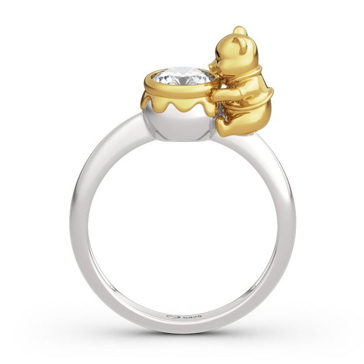 Holding Zircon Bamboo Open Niche Design Rings - TJZ207 / Adjustable Opening MegaBDM