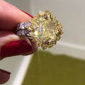 Goose Yellow Zircon Full Diamond Open Female Fashion Ring MegaBDM