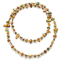 Shell Knotted Bead Light Luxury Minority Vacation Necklaces - Bohemian Green Coffee Color 120cm Knotted MegaBDM