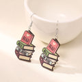 Environmentally Friendly Acrylic Personalized School Opening Paper Plane Books Earrings - Sku7847 Wooden Earrings MegaBDM