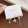 Women's Alloy Dripping Carousel Collection Sier Needle Earrings - Mmw17 Zircon Trojan C- Ring MegaBDM