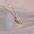 Female Minority Fashion Design Rotating Bauhinia Zircon Flower Necklace - X1319 MegaBDM