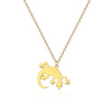 Women's Cartoon Animal Series Personalized Stainless Steel Necklace - Ln1610 Gold MegaBDM