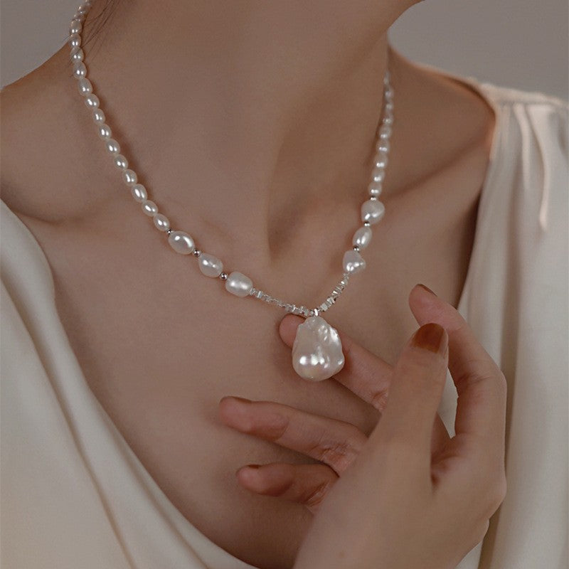 Women's Bow Tie Pearl Elegant High-grade Clavicle Chain Necklaces - 57# Necklace-White MegaBDM