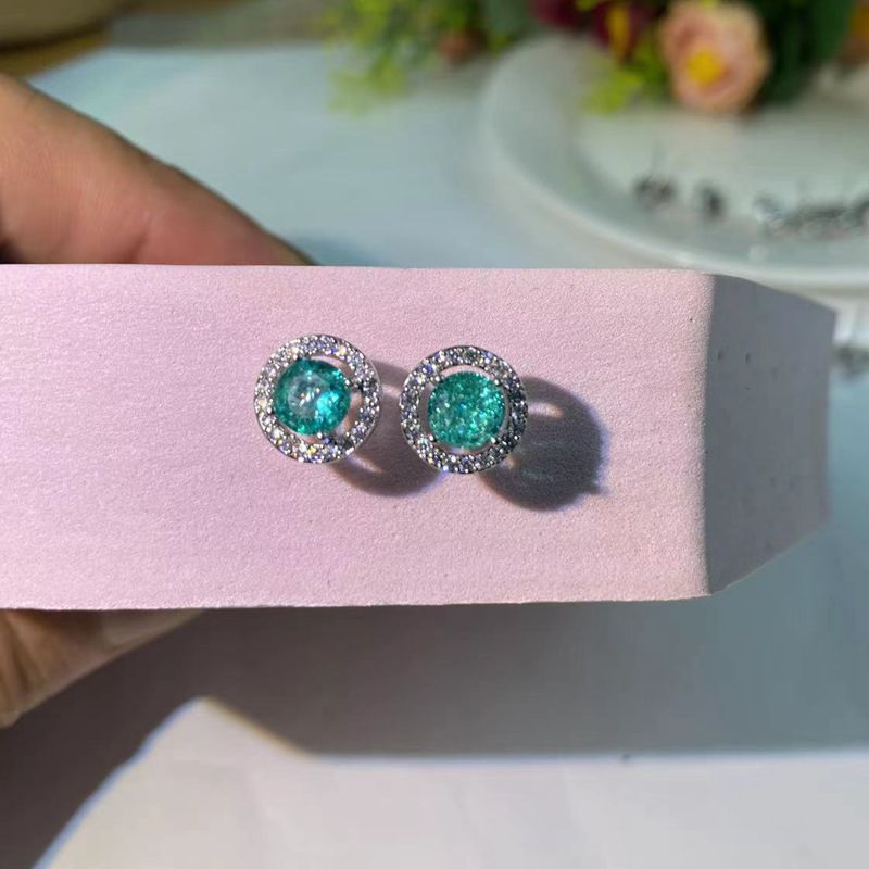Fashion Ear Simple Round Female Fine Rings - Ice Green MegaBDM