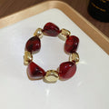 Acrylic Beaded Pearl Vintage Ethnic Style Affordable Bracelets - 68# Bracelet-Red MegaBDM