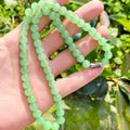 New Women's Luxury Jasper Color Elegant Necklace - 8mm round Beads Necklace-Light Green MegaBDM