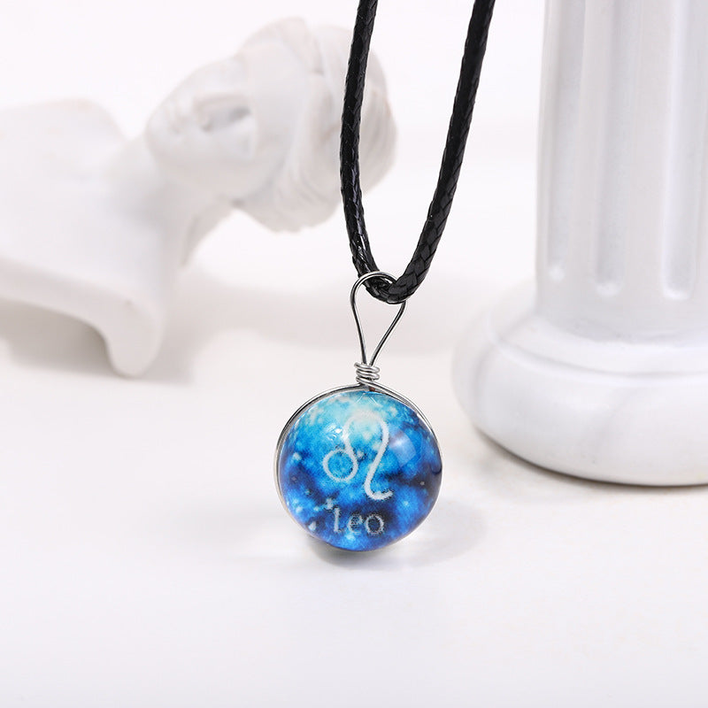 Starry Sky Luminous Twee Constellation Glass Mori Fresh Clavicle Chain Necklace - 05 MegaBDM
