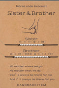 Moss Password Black And White Beaded Bracelets - Silver Alloy Type Sister & Brother Card MegaBDM