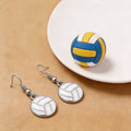 Alloy Dripping Oil Ear Hook Style Personality Commemorative Gift Football Earrings - Volleyball MegaBDM