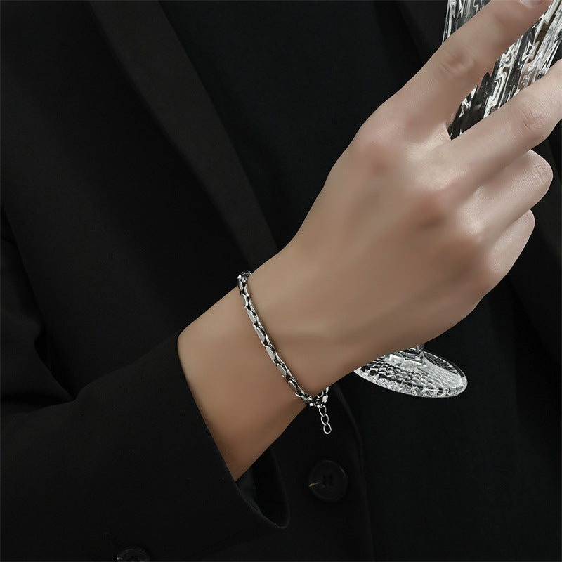 Men's Bone Handmade Korean Hip Hop Cold Bracelet - Shaped Bracelet 17 5cm MegaBDM