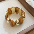 Acrylic Beaded Pearl Vintage Ethnic Style Affordable Bracelets - 56# Bracelet-Coffee Color MegaBDM