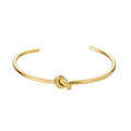 Men's Fashion Simple Titanium Steel Gold Plated Shaped Open Bracelets - ZJ7134 MegaBDM