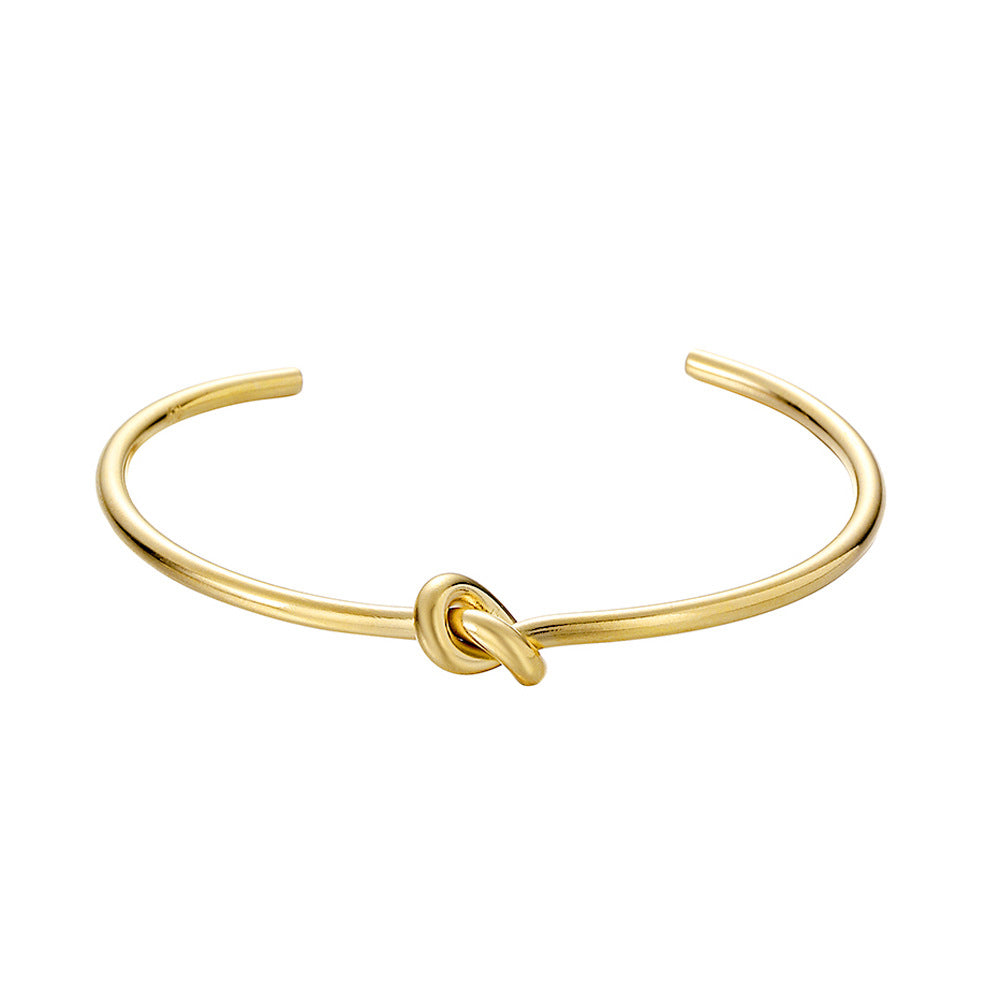 Men's Fashion Simple Titanium Steel Gold Plated Shaped Open Bracelets - ZJ7134 MegaBDM
