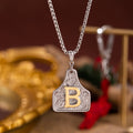 Women's Fashion English Letters Electroplated Copper For Design Personalized Clavicle Necklace - Silver B MegaBDM