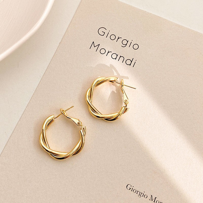 Women's Personality Fashion Trendy Light Luxury High-grade Earrings - 8# Silver Needle-Gold MegaBDM