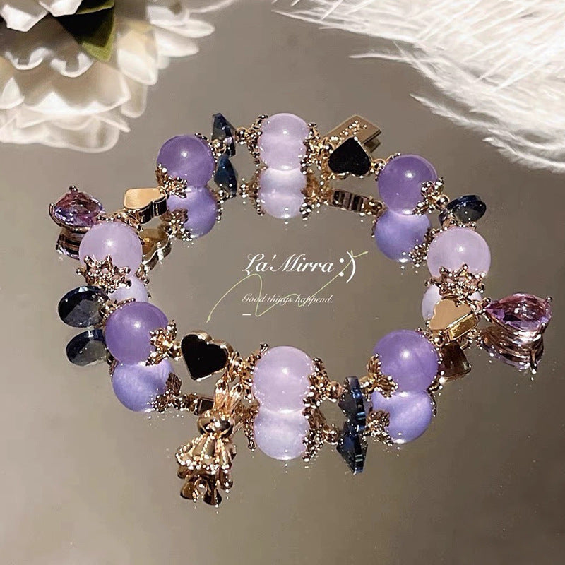 Amethyst Family Crystal Female High Sense Niche Bracelets - Daisy Star Bracelet MegaBDM
