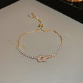 Women's Oval Leaf Small Fresh Gentle Temperament Light Luxury High Sense Bracelet - 10# Bracelet-Real Gold Plating-Golden-Bends and Hitches MegaBDM