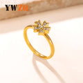 Titanium Steel Welding Flower Female Fashion High-grade Ring MegaBDM