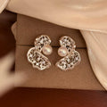 Women's Style Refined Zircon Flower Pearl Light Luxury High-grade Ear Earrings - 57# Silver Needle-Silver MegaBDM