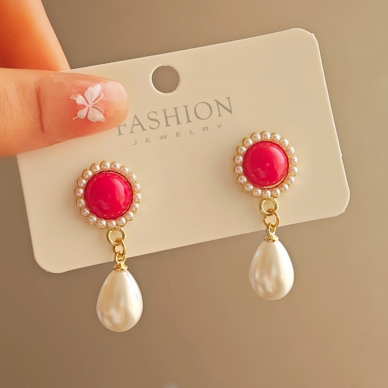 Women's Retro Style Red Fashionable Elegant High-grade Light Earrings - No. 22 Xxx6675 MegaBDM