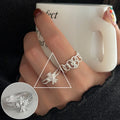 Women's Style Temperament Water Drop Retro Stylish Rings - JZ7885 / Adjustable Opening MegaBDM