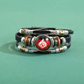 Men's Korean Element Luminous Fashion Alloy Snap Button Bracelet - Luminous Fire-Type B MegaBDM