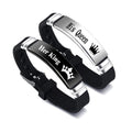 King Queen Couple Romantic Crown Stainless Bracelet MegaBDM