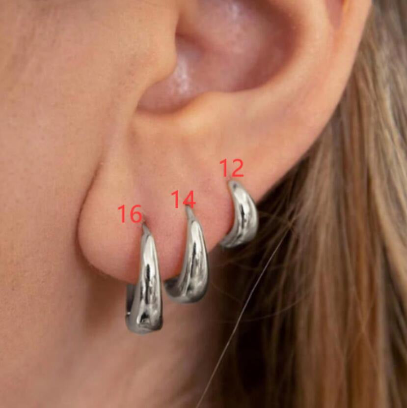 Fashion Simple Big High-grade Style Metal Ear Earrings - 5791705 / Copper MegaBDM