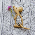 Wooden Brooch Winter Scarf Pin Animal Brooches - Mouse MegaBDM