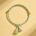 Children's Dragon Boat Festival Colorful Rope Hand-woven Small Bracelets - Iridescent rope tassel-wrapped zongzi (light green) MegaBDM