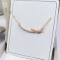 Female Clavicle Chain Affordable Luxury Fashion Necklace - 054 Rose Gold. Smile Bow Necklace / 300 Silver MegaBDM