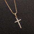Hop Cross Rhinestone Simple Fashion Personalized Punk Pendants - Item No. 386 Diamond Gold MegaBDM