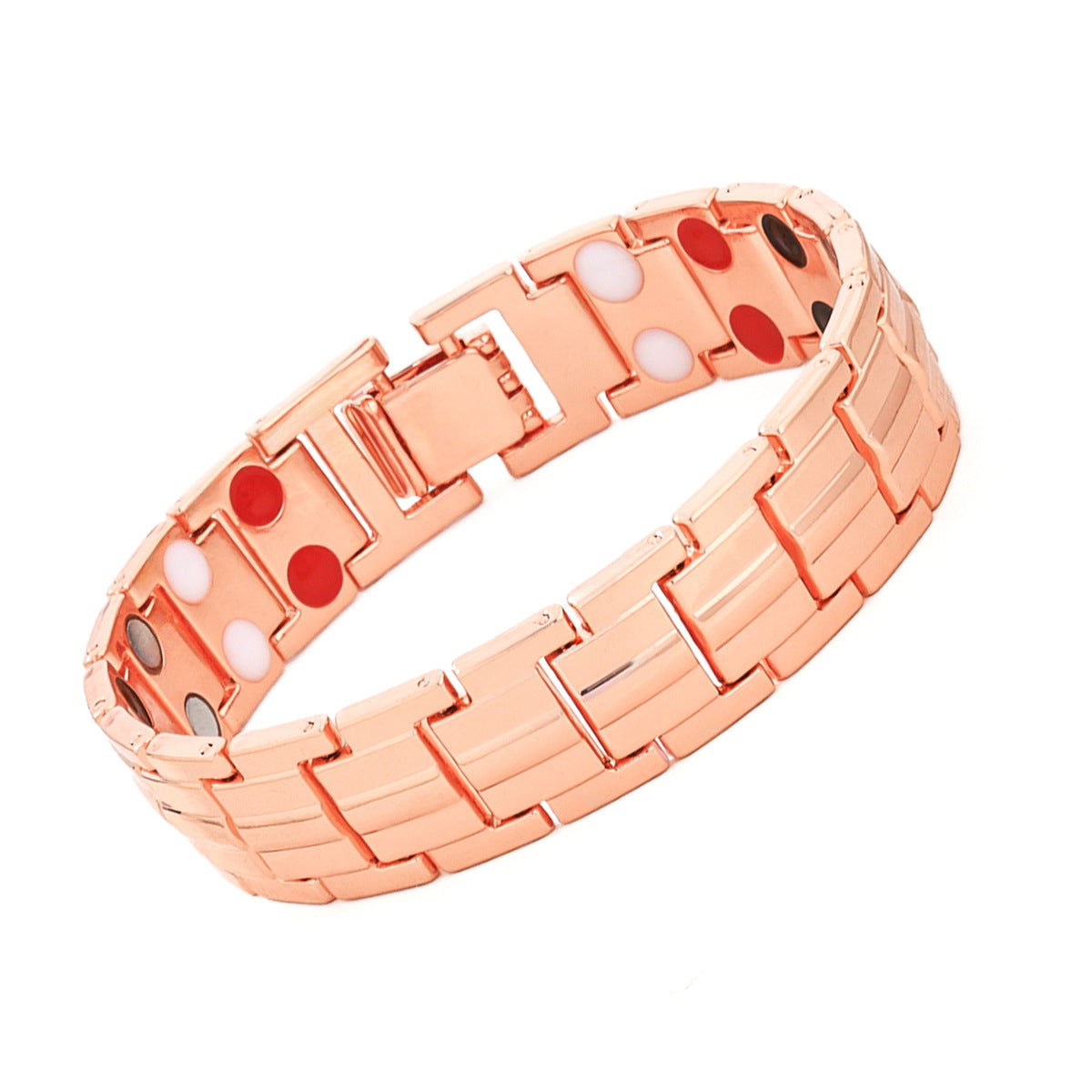 Red Copper Approved Bronze Dragon Pattern Double Bracelet - Rose Gold Red White Black Oil Style MegaBDM