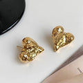 Women's Sier Needle Retro Geometric Metal Design Earrings - Q33 MegaBDM