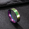 Simple Inner Ball Outer Flat Surface Couple Ring - 6mm Color / No. 5 MegaBDM