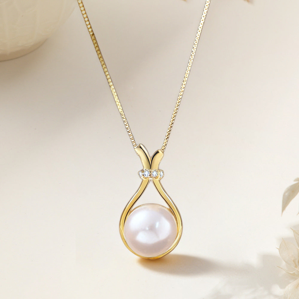 Women's Micro Inlaid Zircon Sun Star Moon Zodiac Clavicle Necklace - [Xkn8070] White Lucky Bag Necklace Gold MegaBDM
