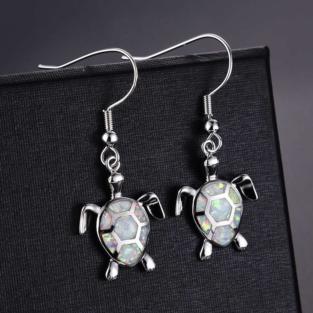 Innovative Women's Marine Turtle Cute Compact Earrings MegaBDM