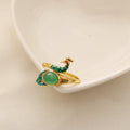 Stone Open Knitted Peacock Personalized Creative Rings MegaBDM