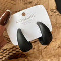 Women's Dopamine High-grade Small Ear Versatile Stud Earrings - Black Matte C- Type MegaBDM