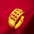 Women's Abacus Opening Vietnam Placer Gold Ring - No. 1 Abacus Ring Opening / Adjustable Opening MegaBDM