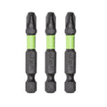 Pro 3-PC S2 2” Impact Rated Bits Phillips PH3 MegaBDM