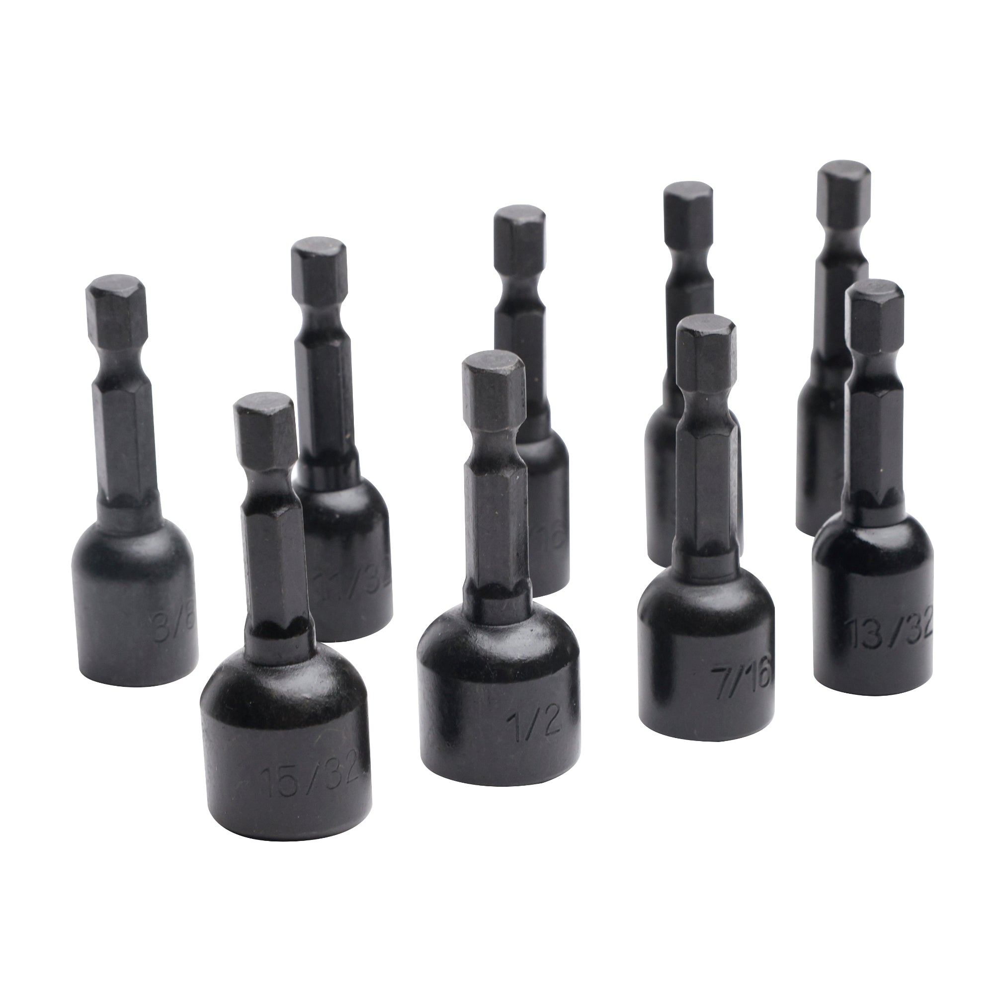 9-PC 1-3/4 in. Impact-Rated Magnetic SAE Nut Setters MegaBDM
