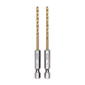 Half Ground 2-Piece 7/64-inch Hex Shank Titanium Drill Bit Set MegaBDM