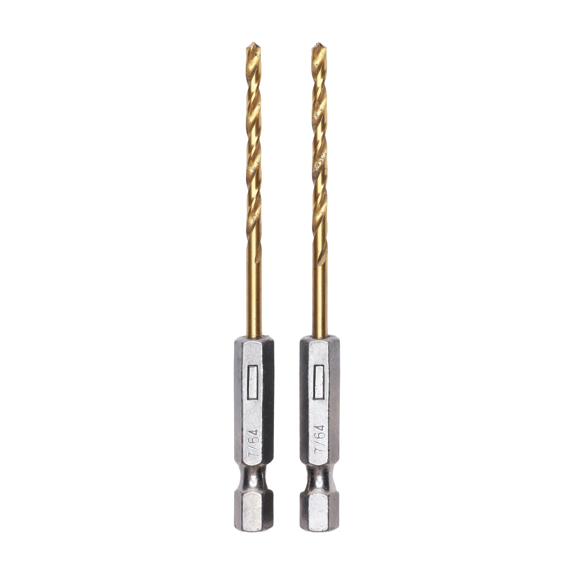 Half Ground 2-Piece 7/64-inch Hex Shank Titanium Drill Bit Set MegaBDM