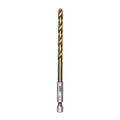 Half Ground 7/32" Hex Shank Titanium Drill Bit MegaBDM
