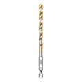 Half Ground 1/4" Hex Shank Titanium Drill Bit Set