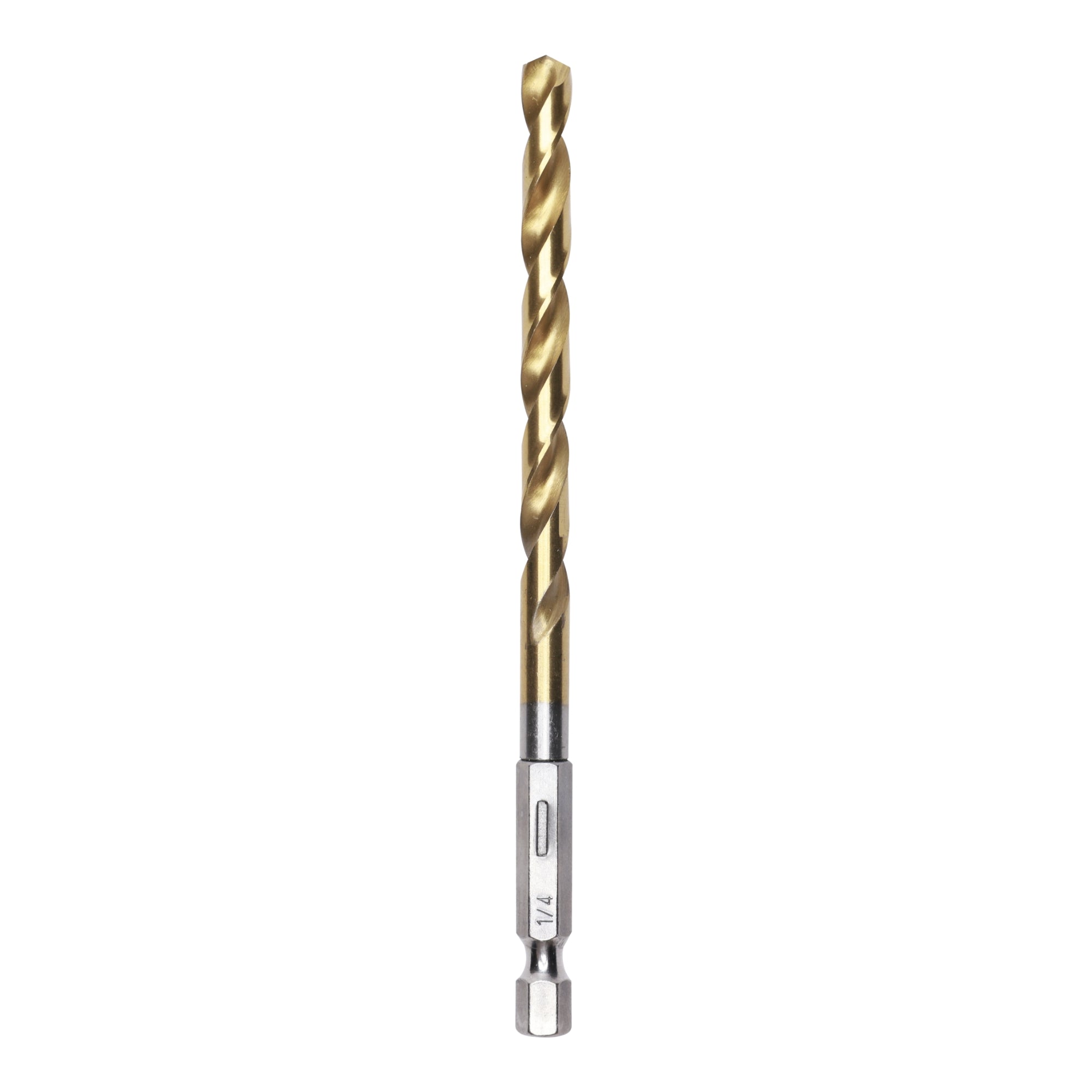 Half Ground 1/4" Hex Shank Titanium Drill Bit Set